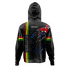 Penrith Panthers Hoodie - Happy Australia Day Flag Scratch Style