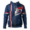 Sydney Roosters Hoodie - Happy Australia Day Flag Scratch Style