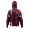 Brisbane Broncos Hoodie - Happy Australia Day Flag Scratch Style