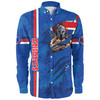 Newcastle Knights Long Sleeve Shirt - Happy Australia Day Flag Scratch Style