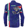 New Zealand Warriors Long Sleeve Shirt - Happy Australia Day Flag Scratch Style