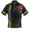 Penrith Panthers Polo Shirt - Happy Australia Day Flag Scratch Style