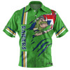 Canberra Raiders Polo Shirt - Happy Australia Day Flag Scratch Style