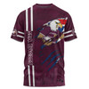 Manly Warringah Sea Eagles T-Shirt - Happy Australia Day Flag Scratch Style