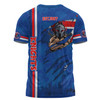 Newcastle Knights T-Shirt - Happy Australia Day Flag Scratch Style