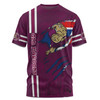 Queensland Maroons T-Shirt - Happy Australia Day Flag Scratch Style