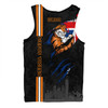 Wests Tigers Men Singlet - Happy Australia Day Flag Scratch Style