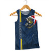 North Queensland Cowboys Men Singlet - Happy Australia Day Flag Scratch Style