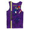 Melbourne Storm Men Singlet - Happy Australia Day Flag Scratch Style