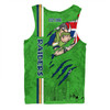 Canberra Raiders Men Singlet - Happy Australia Day Flag Scratch Style