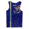 New Zealand Warriors Men Singlet - Happy Australia Day Flag Scratch Style