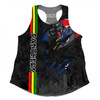 Penrith Panthers Women Racerback Singlet - Happy Australia Day Flag Scratch Style