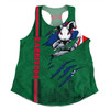 South Sydney Rabbitohs Women Racerback Singlet - Happy Australia Day Flag Scratch Style