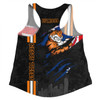 Wests Tigers Women Racerback Singlet - Happy Australia Day Flag Scratch Style