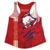 Redcliffe Dolphins Women Racerback Singlet - Happy Australia Day Flag Scratch Style