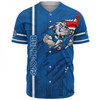 Canterbury-Bankstown Bulldogs Baseball Shirt - Happy Australia Day Flag Scratch Style