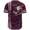Manly Warringah Sea Eagles Baseball Shirt - Happy Australia Day Flag Scratch Style
