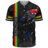 Penrith Panthers Baseball Shirt - Happy Australia Day Flag Scratch Style