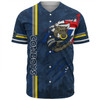 North Queensland Cowboys Baseball Shirt - Happy Australia Day Flag Scratch Style