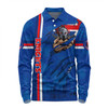 Newcastle Knights Long Sleeve Polo Shirt - Happy Australia Day Flag Scratch Style