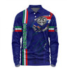 New Zealand Warriors Long Sleeve Polo Shirt - Happy Australia Day Flag Scratch Style