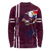 Manly Warringah Sea Eagles Long Sleeve T-shirt - Happy Australia Day Flag Scratch Style