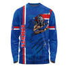 Newcastle Knights Long Sleeve T-shirt - Happy Australia Day Flag Scratch Style