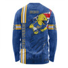 Parramatta Eels Long Sleeve T-shirt - Happy Australia Day Flag Scratch Style