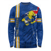 Parramatta Eels Long Sleeve T-shirt - Happy Australia Day Flag Scratch Style