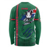 South Sydney Rabbitohs Long Sleeve T-shirt - Happy Australia Day Flag Scratch Style