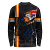Wests Tigers Long Sleeve T-shirt - Happy Australia Day Flag Scratch Style