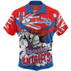 Newcastle Knights Hawaiian Shirt - Happy Australia Day We Are One And Free