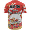 Redcliffe Dolphins Baseball Shirt - Happy Australia Day We Are One And Free