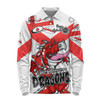 St. George Illawarra Dragons Long Sleeve Polo Shirt - Happy Australia Day We Are One And Free