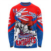 Newcastle Knights Long Sleeve T-shirt - Happy Australia Day We Are One And Free