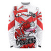 St. George Illawarra Dragons Long Sleeve T-shirt - Happy Australia Day We Are One And Free