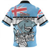 Cronulla-Sutherland Sharks Zip Polo Shirt - Happy Australia Day We Are One And Free