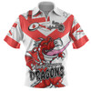 St. George Illawarra Dragons Zip Polo Shirt - Happy Australia Day We Are One And Free