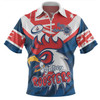 Sydney Roosters Zip Polo Shirt - Happy Australia Day We Are One And Free