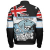 Cronulla-Sutherland Sharks Bomber Jacket - Happy Australia Day We Are One And Free V2