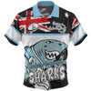 Cronulla-Sutherland Sharks Hawaiian Shirt - Happy Australia Day We Are One And Free V2