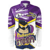 Melbourne Storm Long Sleeve Shirt - Happy Australia Day We Are One And Free V2