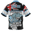 Cronulla-Sutherland Sharks Polo Shirt - Happy Australia Day We Are One And Free V2