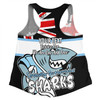 Cronulla-Sutherland Sharks Women Racerback Singlet - Happy Australia Day We Are One And Free V2