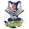 North Queensland Cowboys Women Racerback Singlet - Happy Australia Day We Are One And Free V2