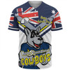 North Queensland Cowboys Baseball Shirt - Happy Australia Day We Are One And Free V2