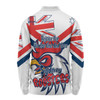 Sydney Roosters Long Sleeve Polo Shirt - Happy Australia Day We Are One And Free V2