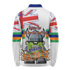 Canberra Raiders Long Sleeve Polo Shirt - Happy Australia Day We Are One And Free V2