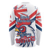 Sydney Roosters Long Sleeve T-shirt - Happy Australia Day We Are One And Free V2