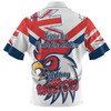 Sydney Roosters Zip Polo Shirt - Happy Australia Day We Are One And Free V2